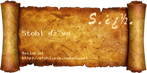 Stohl Éva névjegykártya